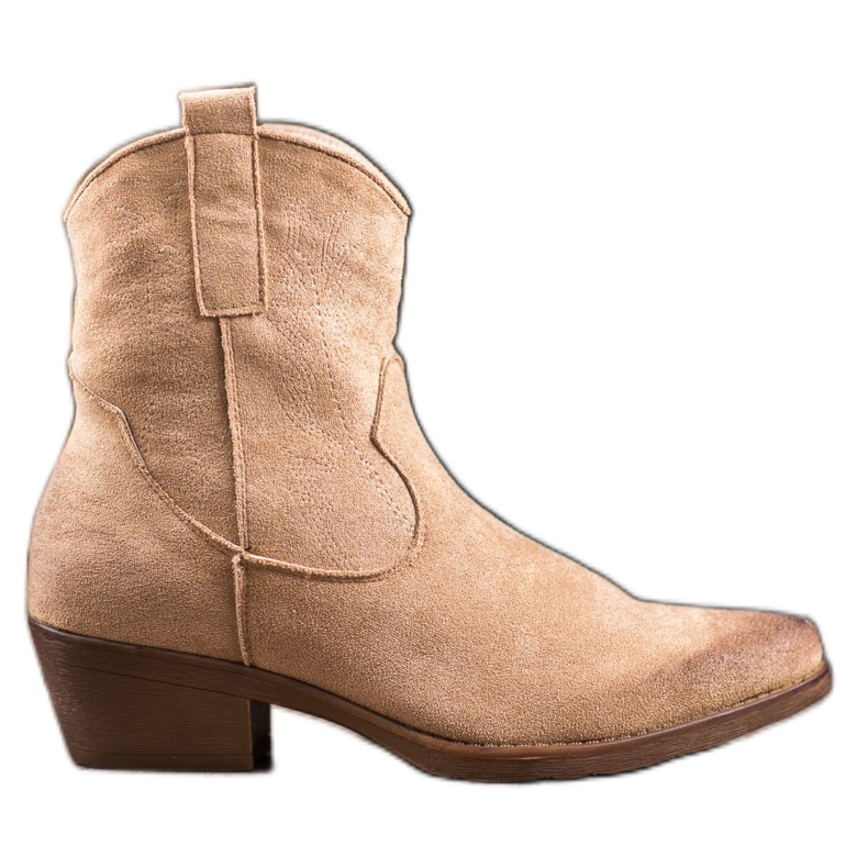 Seastar Lämpimät cowboy -saappaat korkokengissä ruskea