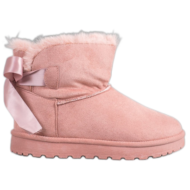 SHELOVET Lämmin Mukluki jousella vaaleanpunainen