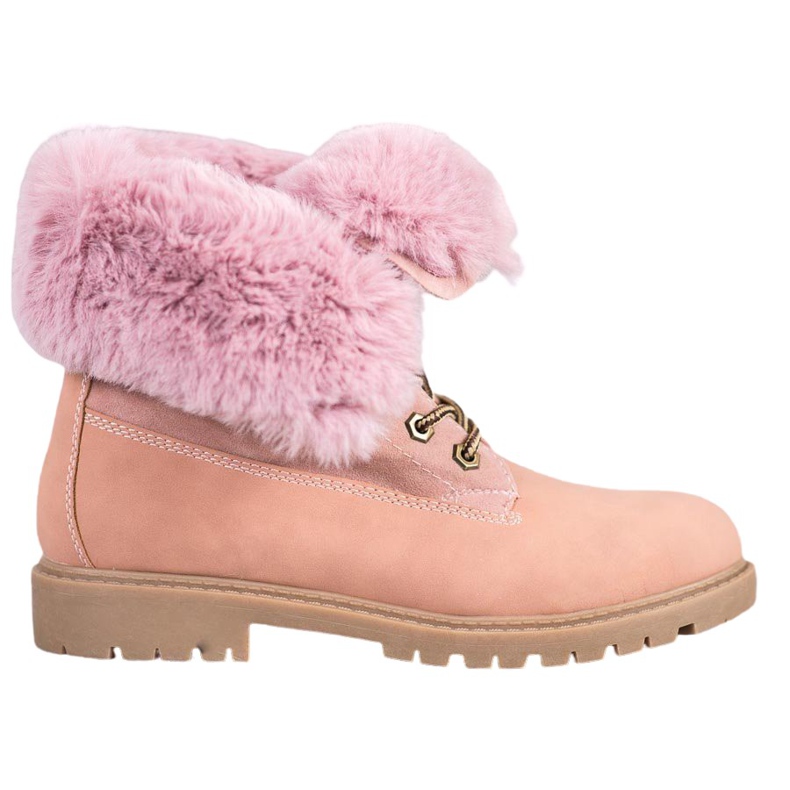 Vices Vaaleanpunaiset trapperit rullattavalla varrella vaaleanpunainen