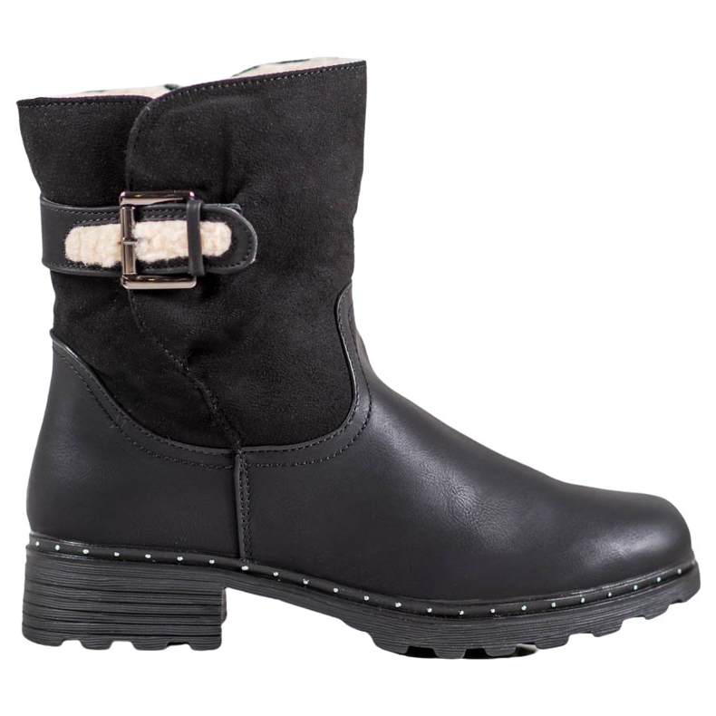 SHELOVET Lämpimät työntekijät lampaannahkaa musta