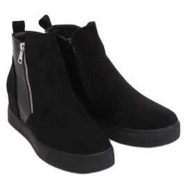 Musta RQ235 Mustat saappaat piilotetulla kiilalla