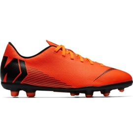 Nike Mercurial Vapor 12 Club Mg Jr AH7350-810 jalkapallokengät oranssi oranssi