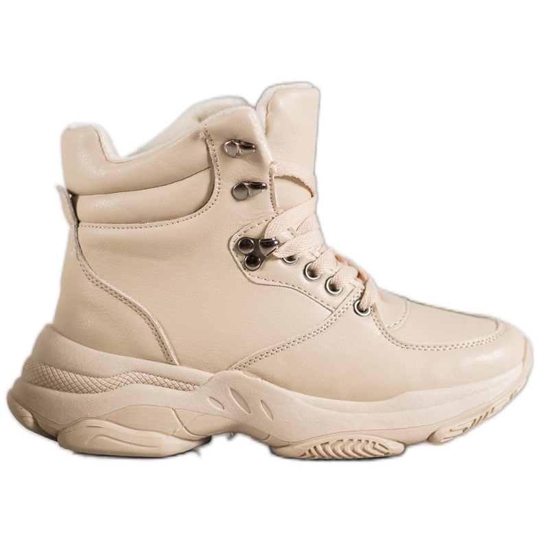 Ideal Shoes Eco -nahkaiset lenkkarit ruskea