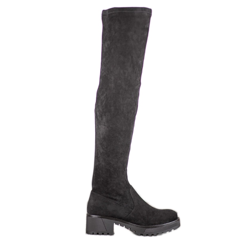 SDS Mokkanahkaiset reisisaappaat alustalla musta