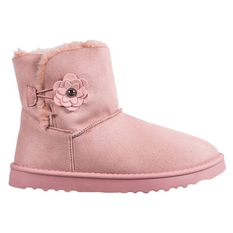 SHELOVET Mukluki kukalla vaaleanpunainen