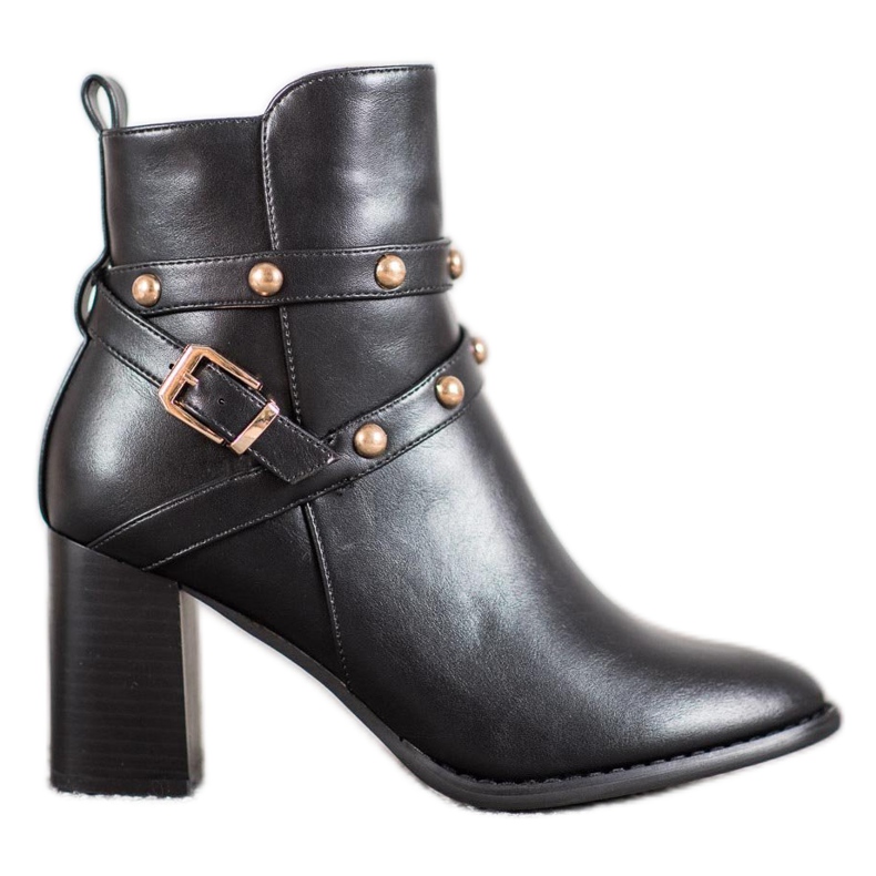 SDS Saappaat postissa tekojalokivillä musta