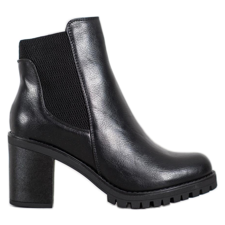 M.Daszyński Mukavat saappaat pylväässä musta