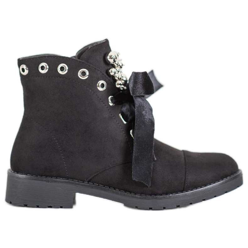Bella Paris Saappaat, joissa on koristeellinen rusetti musta