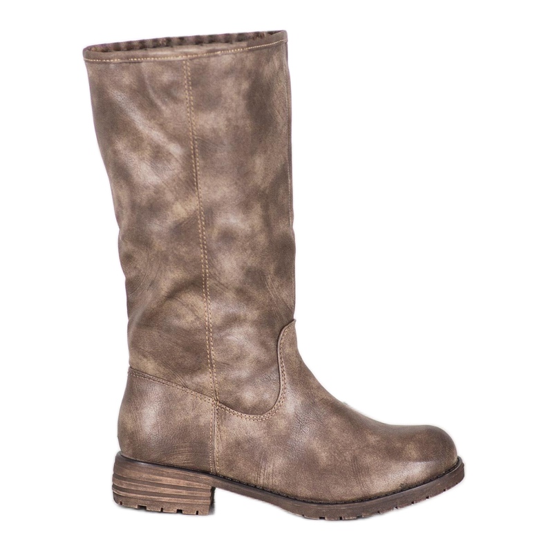 SDS Mukavat saappaat Eco -nahalla ruskea