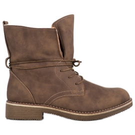 SDS Sidotut saapikkaat rullattavalla varrella ruskea