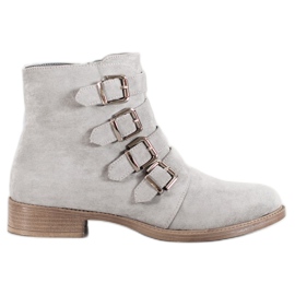 Sergio Leone Mokkanahkakengät soljilla harmaa