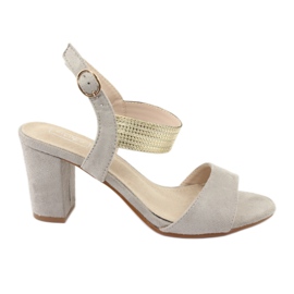 Sandaalit postitse Filippo DS817 harmaa / kulta keltainen Sandaalit postitse Filippo DS817 harmaa / kulta keltainen