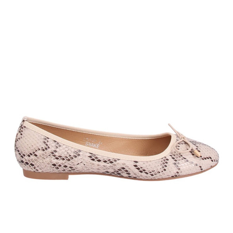 Käärmeen ihon ballerinat LK31P Snake beige