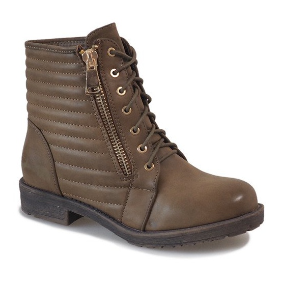 Khaki -tikatut saappaat 1548 monivärinen vihreä