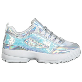 SHELOVET Lenkkarit paljeteilla valkoinen harmaa