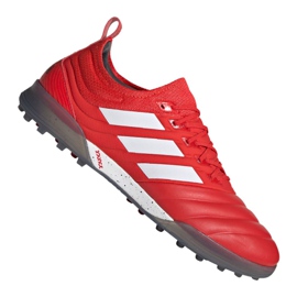 Adidas Copa 20.1 Tf M G28634 jalkapallokengät punainen punainen Adidas Copa 20.1 Tf M G28634 jalkapallokengät punainen punainen