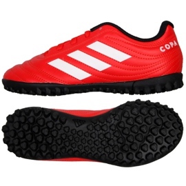 Adidas Copa 20.4 Tf Jr EF1925 jalkapallokengät punainen punainen