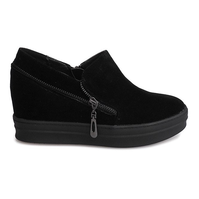 Suede Lenkkarit Wedge 9168 Musta