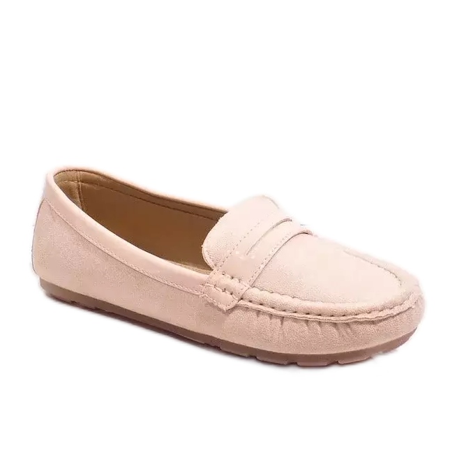 Vaaleanpunaiset mokkasiinit soljella FM2958-3 vaaleanpunainen