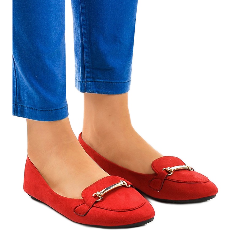 Punaiset mokkasiinit ballerinat 2S2018-56 punainen