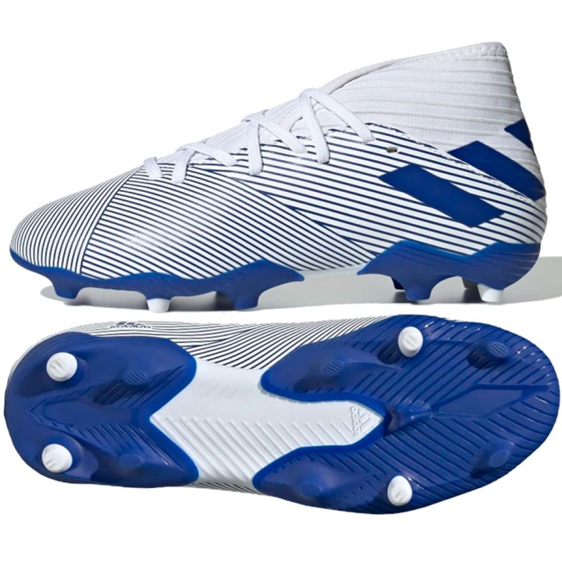 Adidas Nemeziz 19.3 Fg Jr EG7245 jalkapallokengät harmaa hopea