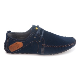 Nauhat Nahka Loafers MA18 Navy Blue tummansininen