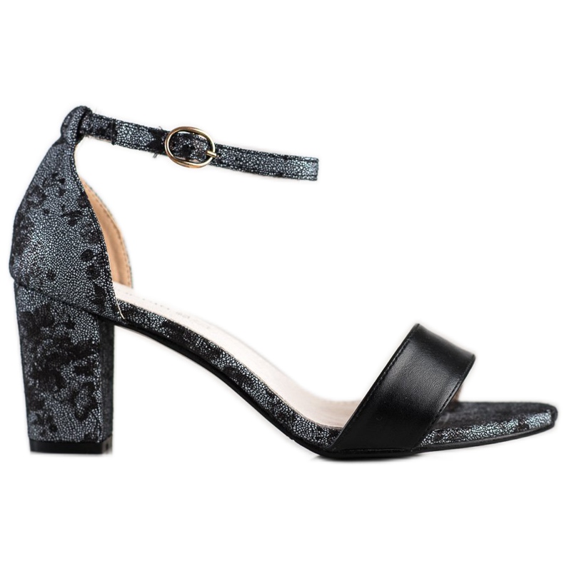 Goodin Tyylikkäät sandaalit pitsillä musta