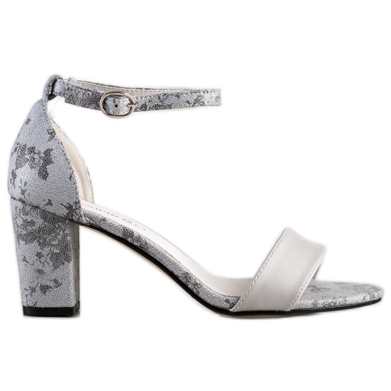 Goodin Tyylikkäät sandaalit pitsillä harmaa