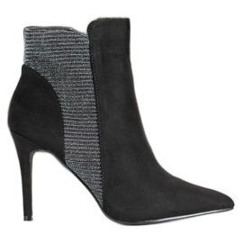 SHELOVET Mokkanahkakengät korkealla korolla musta