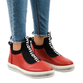 Punainen Lycra Slip-On Lenkkarit 1155-Y