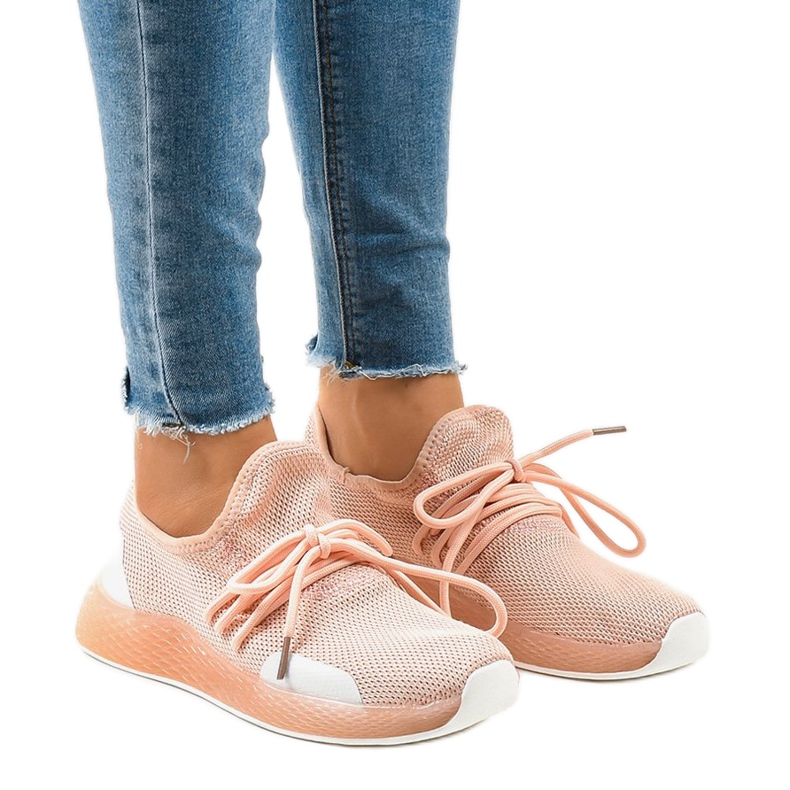 Vaaleanpunaiset naisten urheilukengät B-6851 vaaleanpunainen