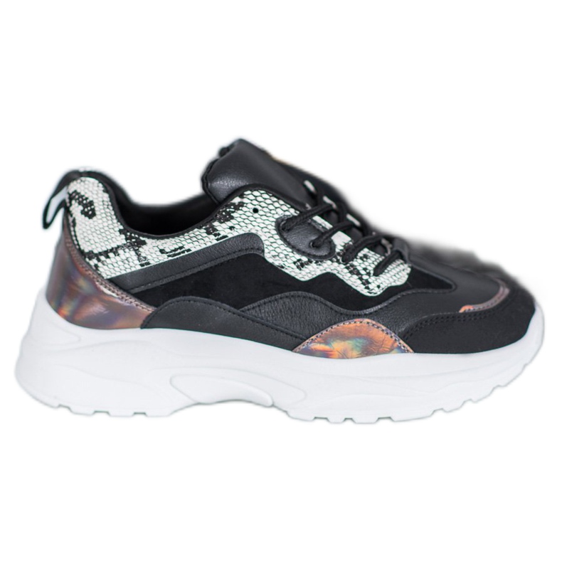 SHELOVET Sidotut lenkkarit Eco -nahkaa musta monivärinen