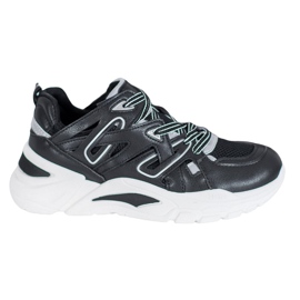 Small Swan Mukavat Eco -nahka -lenkkarit musta