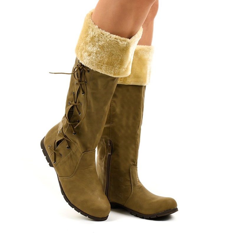 Ruskeat, eristetyt litteät saappaat AF1151