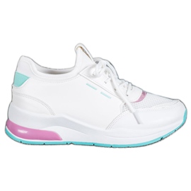 SHELOVET Sidotut kengät Eco -nahkaa valkoinen