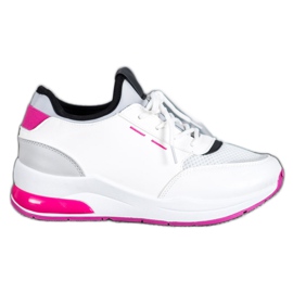 SHELOVET Sidotut kengät Eco -nahkaa valkoinen