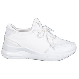 SHELOVET Sidotut kengät Eco -nahkaa valkoinen
