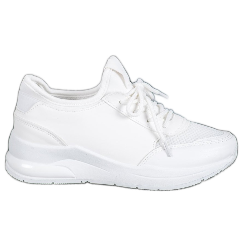 SHELOVET Sidotut kengät Eco -nahkaa valkoinen