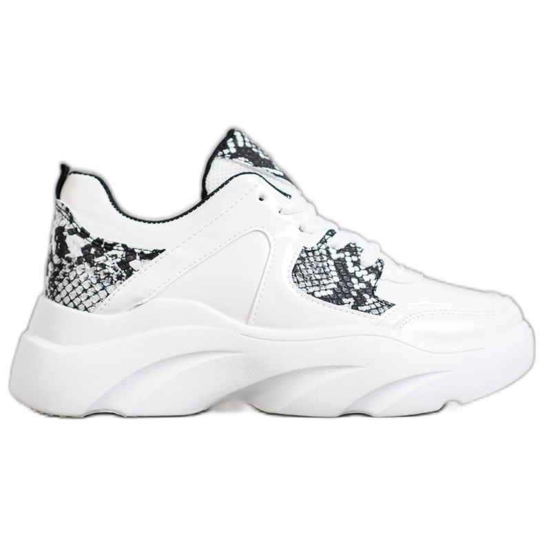 Weide Muodikkaat Eco -nahka -lenkkarit valkoinen