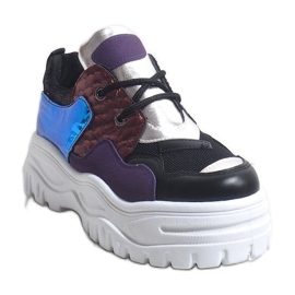 Mustat muodikkaat urheilukengät R-458