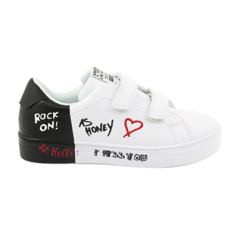 American Club ES05 valkoiset ja mustat lenkkarit valkoinen