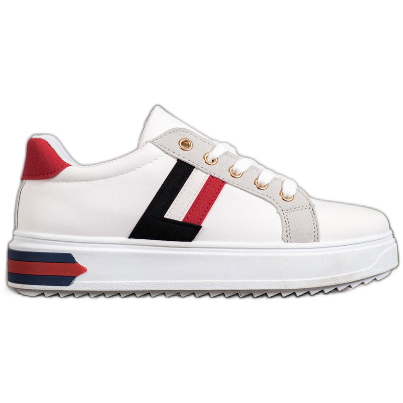 SHELOVET Urheilukengät eko -nahkaa valkoinen monivärinen