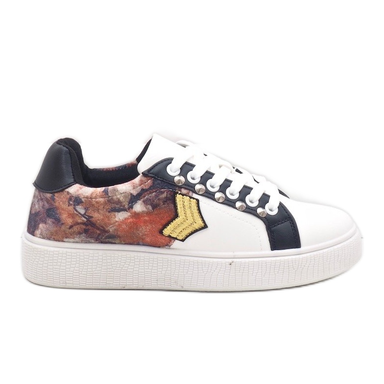 Valkoiset lenkkarit, joissa on runsaasti sisustusta 792-Y valkoinen