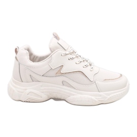 Beige muodikkaat naisten urheilukengät 7939-SP