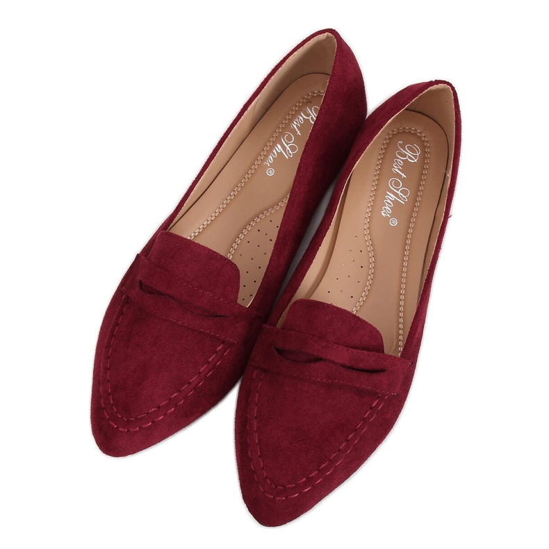 Naisten viininpunainen loafers CH-1M6 Wine Red