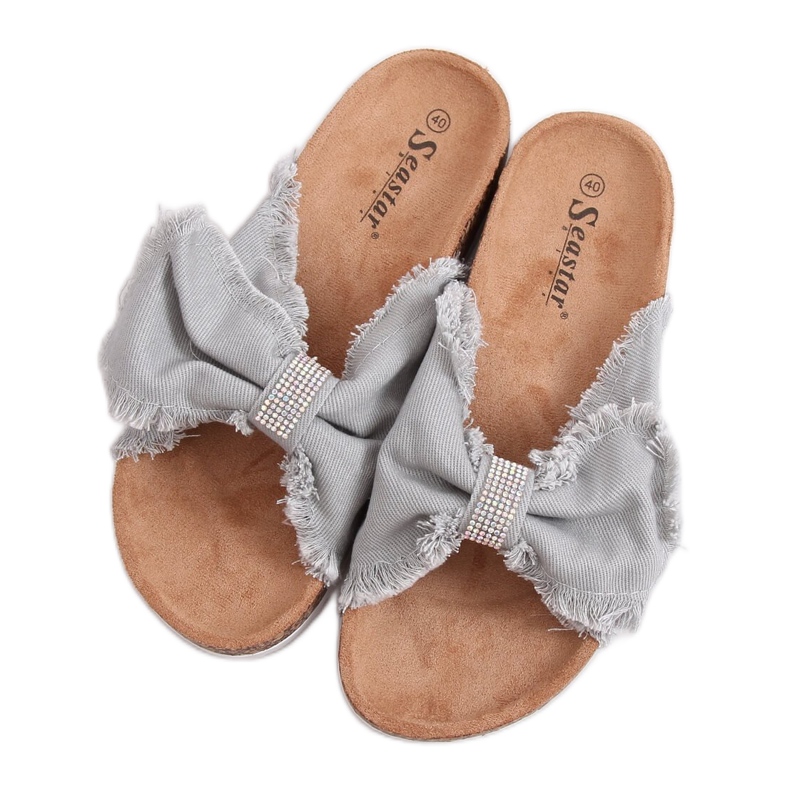 Harmaa harmaa BG60P Harmaat tohvelit korkilla