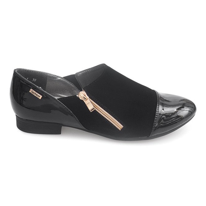 Klassiset kengät vetoketjulla 2060A musta