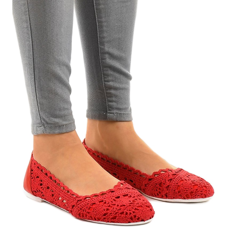 Punaiset avoimet ballerinat 4701 punainen