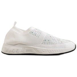 SHELOVET Slip-on kengät kristalleilla valkoinen
