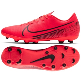 Nike Mercurial Vapor 13 Club Fg Mg M AT7968-606 jalkapallokengät monivärinen appelsiinit ja punaiset
